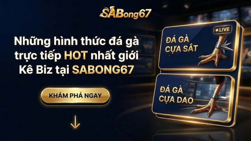 SABONG67 Những hình thức đá gà trực tiếp HOT nhất giới Kê Biz tại SABONG67